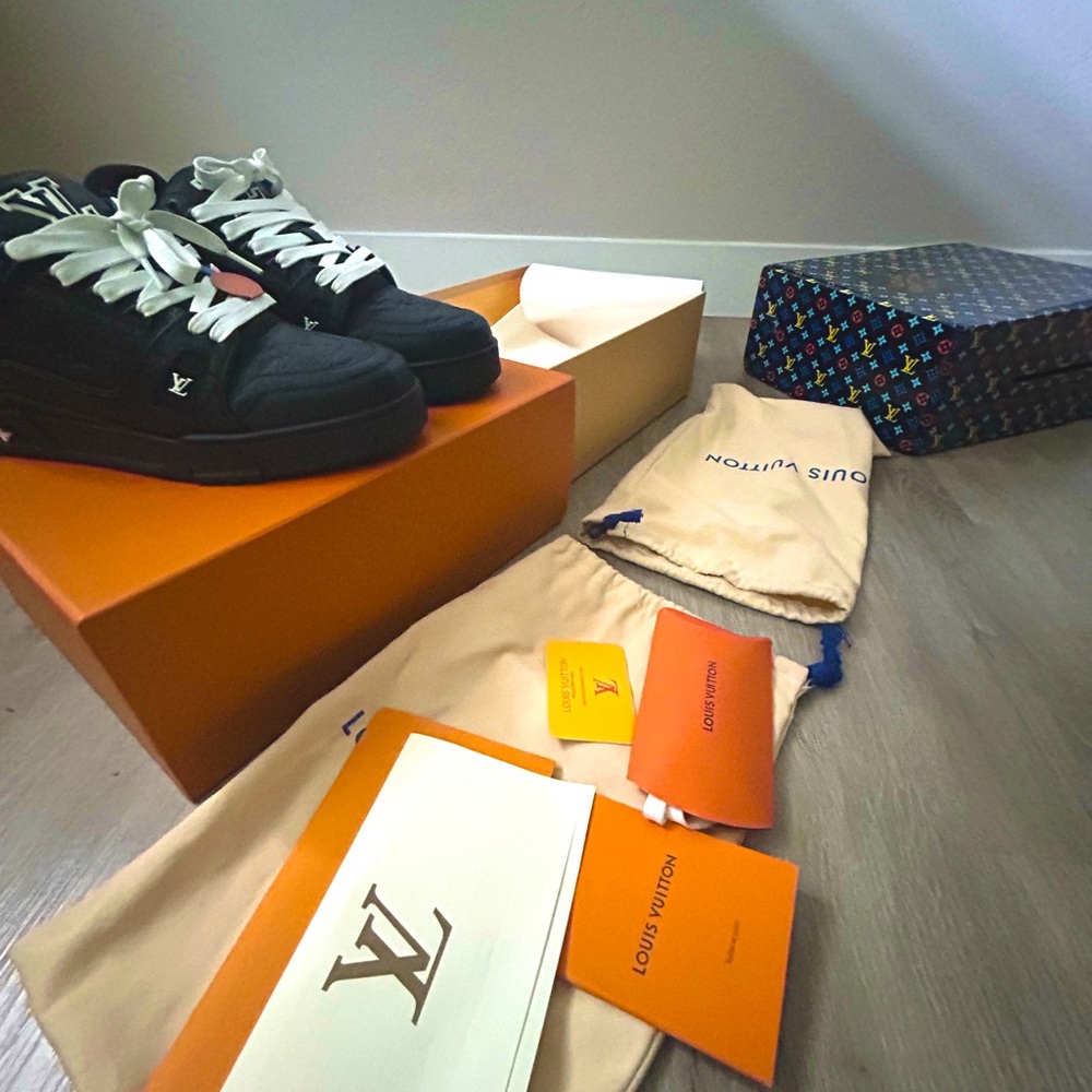 Louis Vuitton Black and White Sneakers